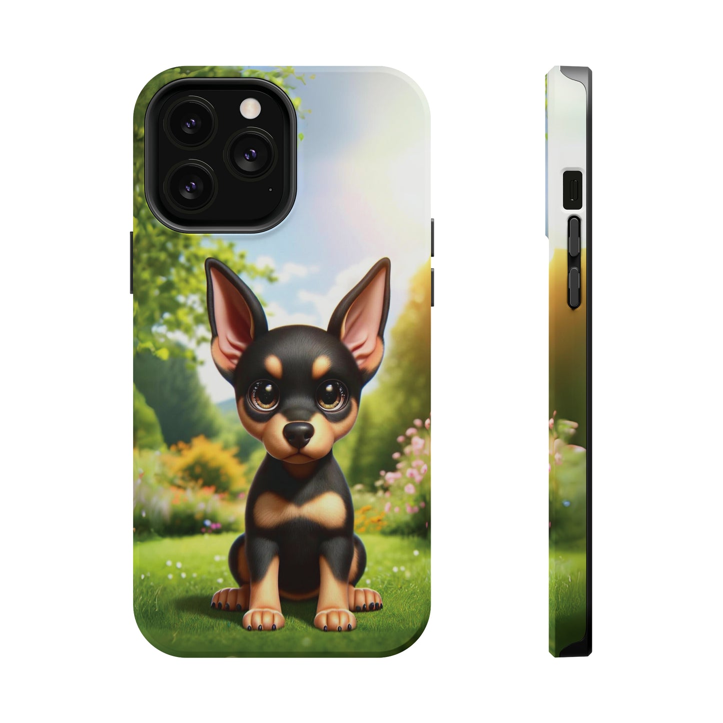 Kawaii Doberman iPhone Tough Case