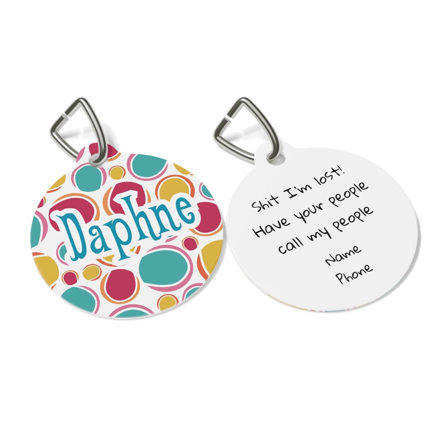 Polka Dots Personalized Dog ID Tag