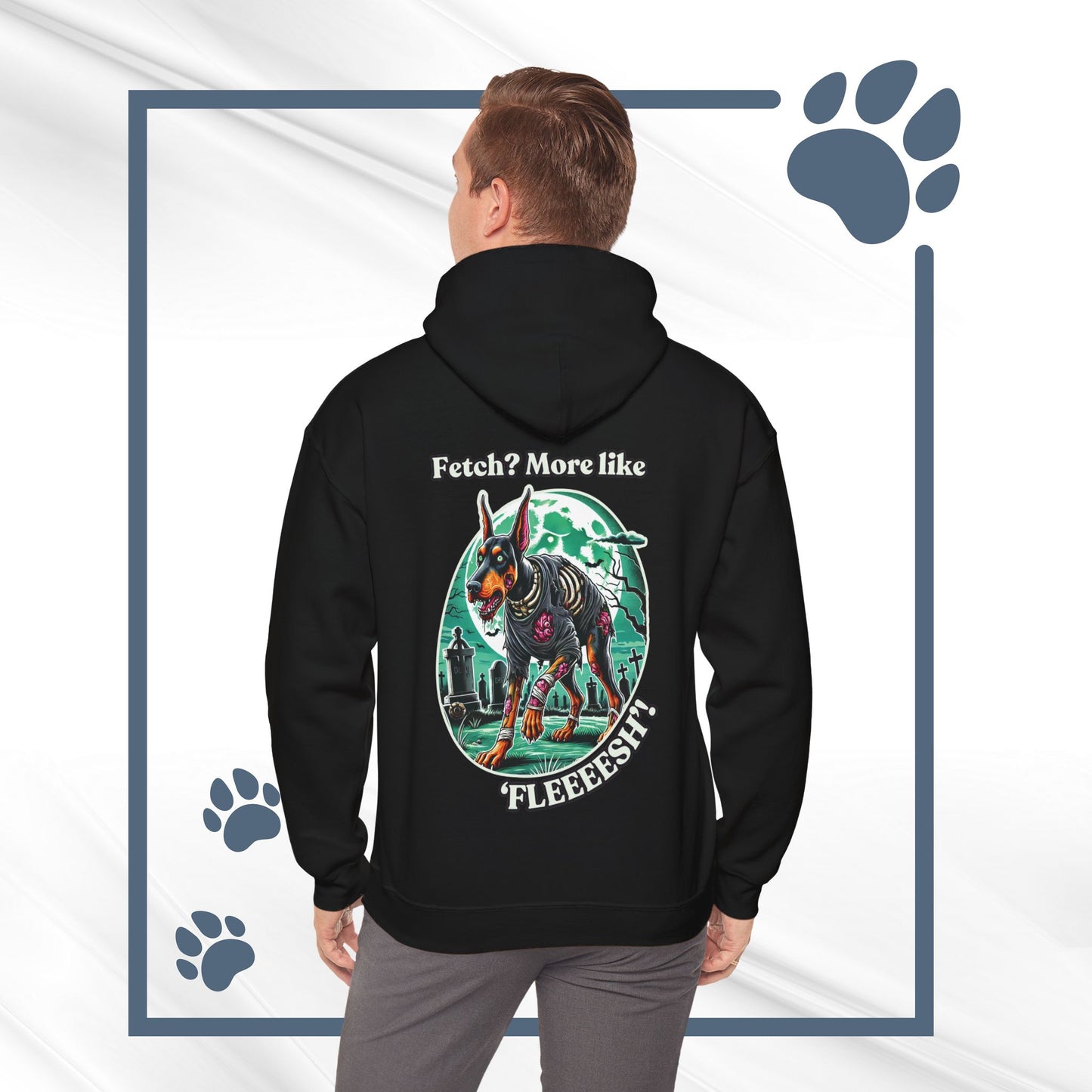 Halloween Doberman Zombie Hoodie