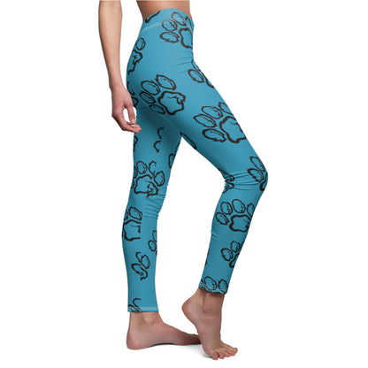 Turquoise Trails Paw Print Leggings