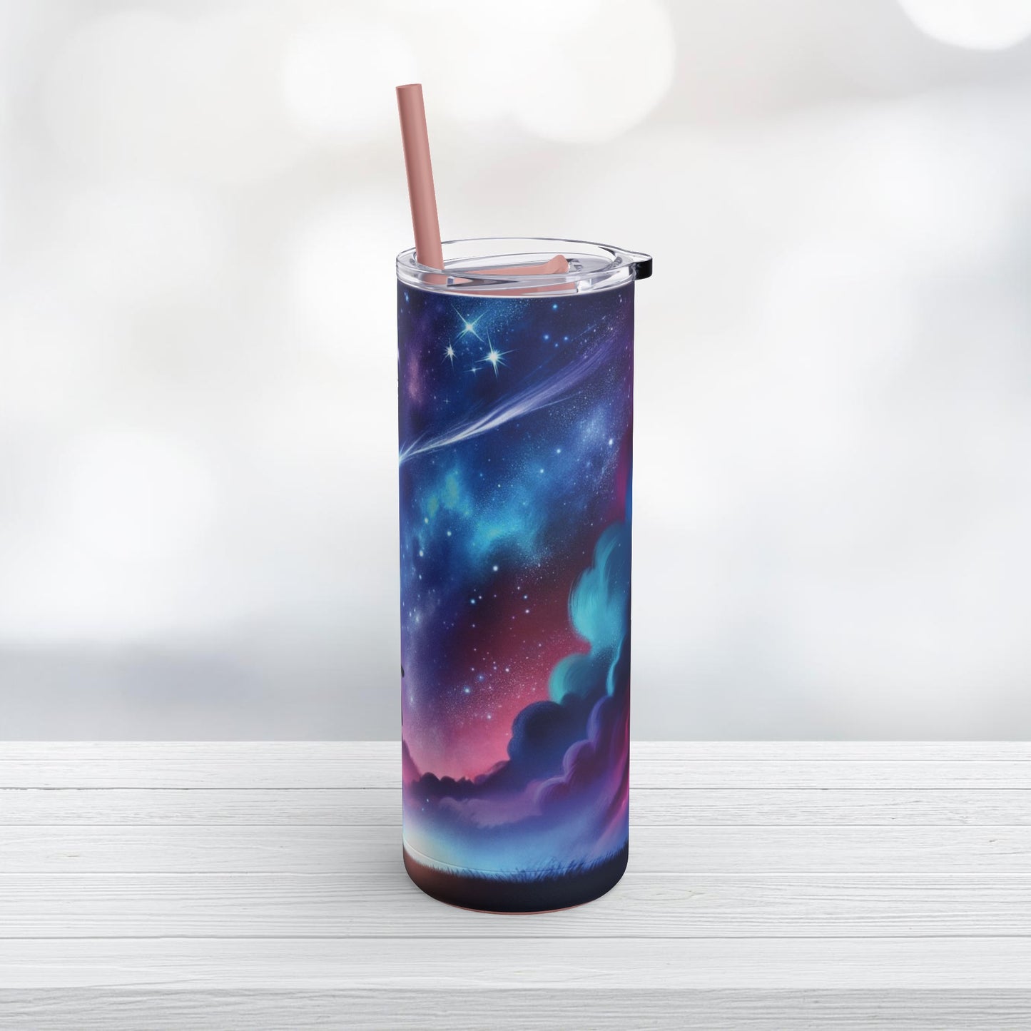 Doberman Playing With The Stars Skinny Matte Tumbler, 20oz