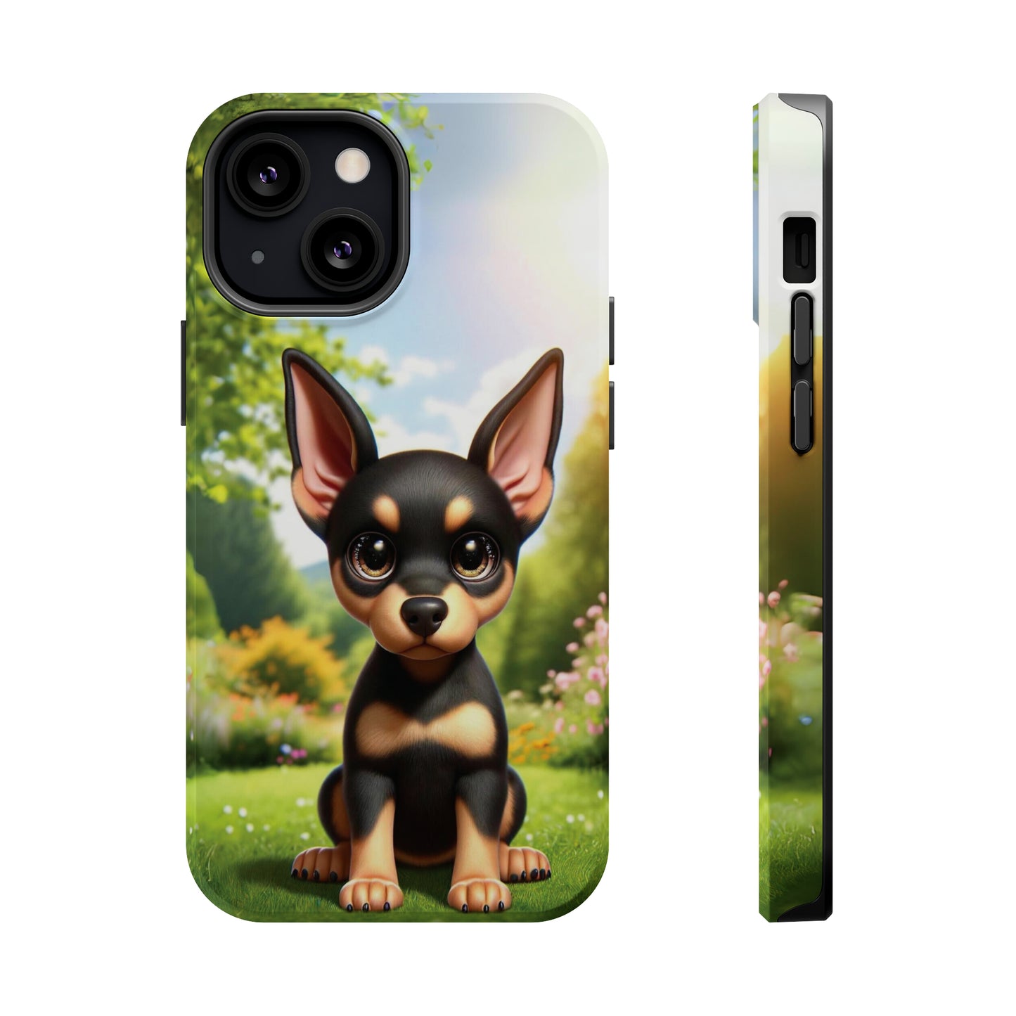 Kawaii Doberman iPhone Tough Case