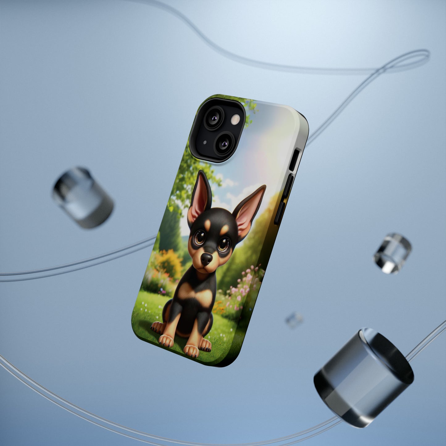 Kawaii Doberman iPhone Tough Case