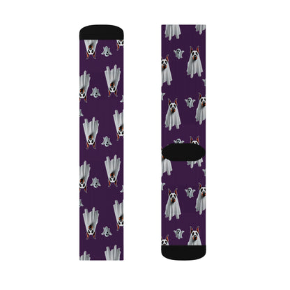 Mystic Purple Doberman Ghost Socks