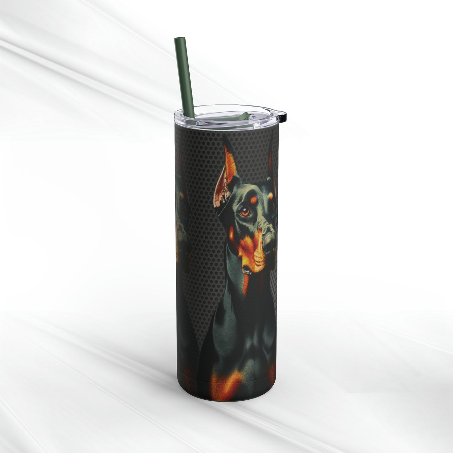 Perfect World Doberman Skinny Matte Tumbler, 20oz