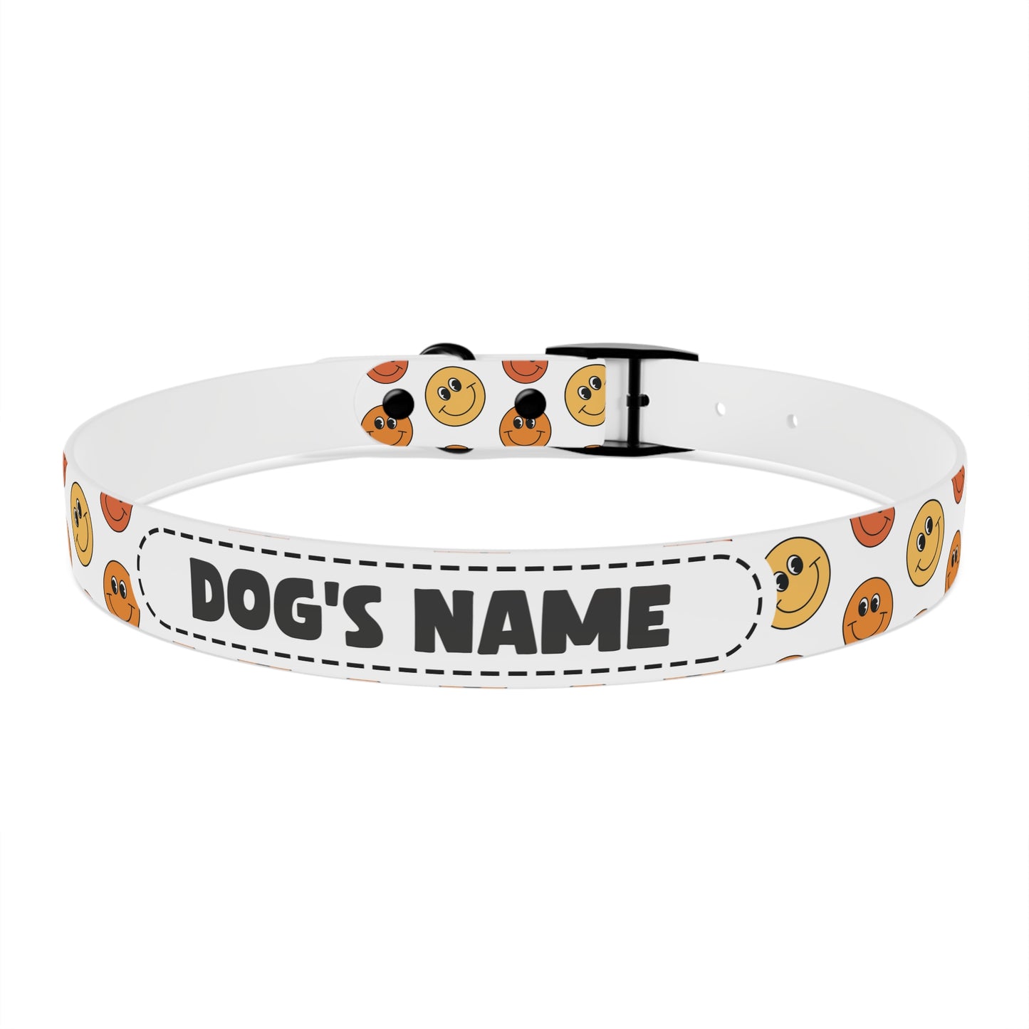 Groovy Emoji Pattern Dog Collar