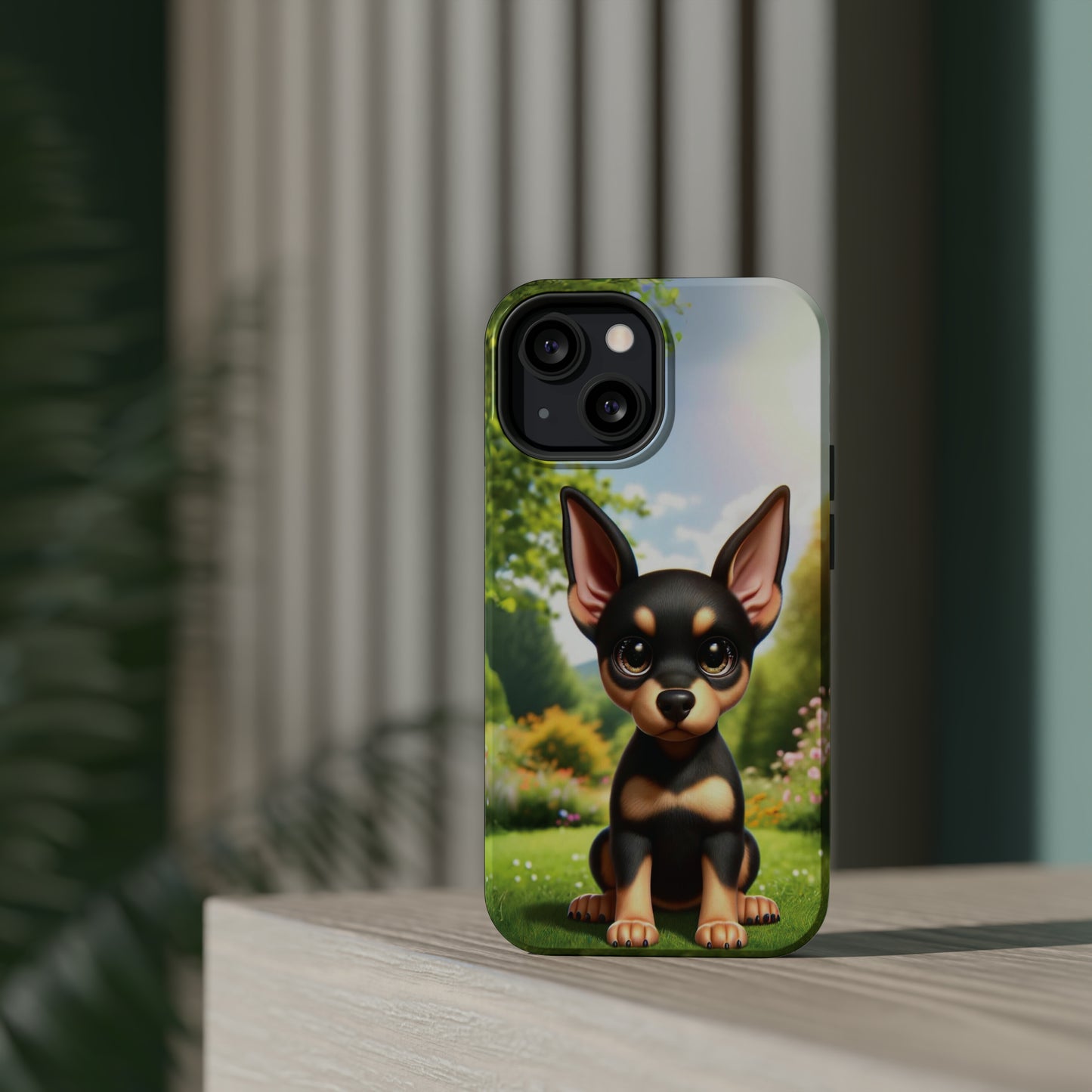 Kawaii Doberman iPhone Tough Case