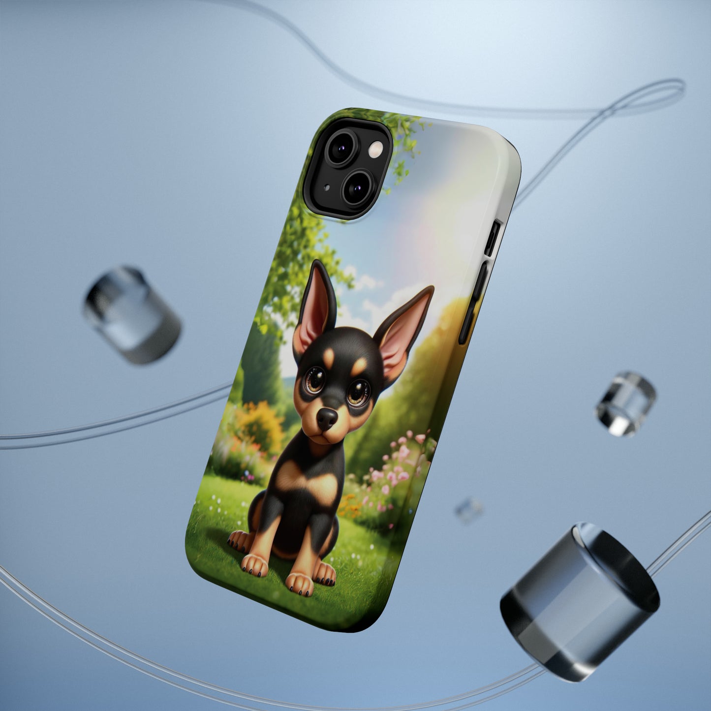 Kawaii Doberman iPhone Tough Case