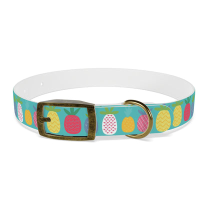 Funky Pineapples Personalized Dog Collar