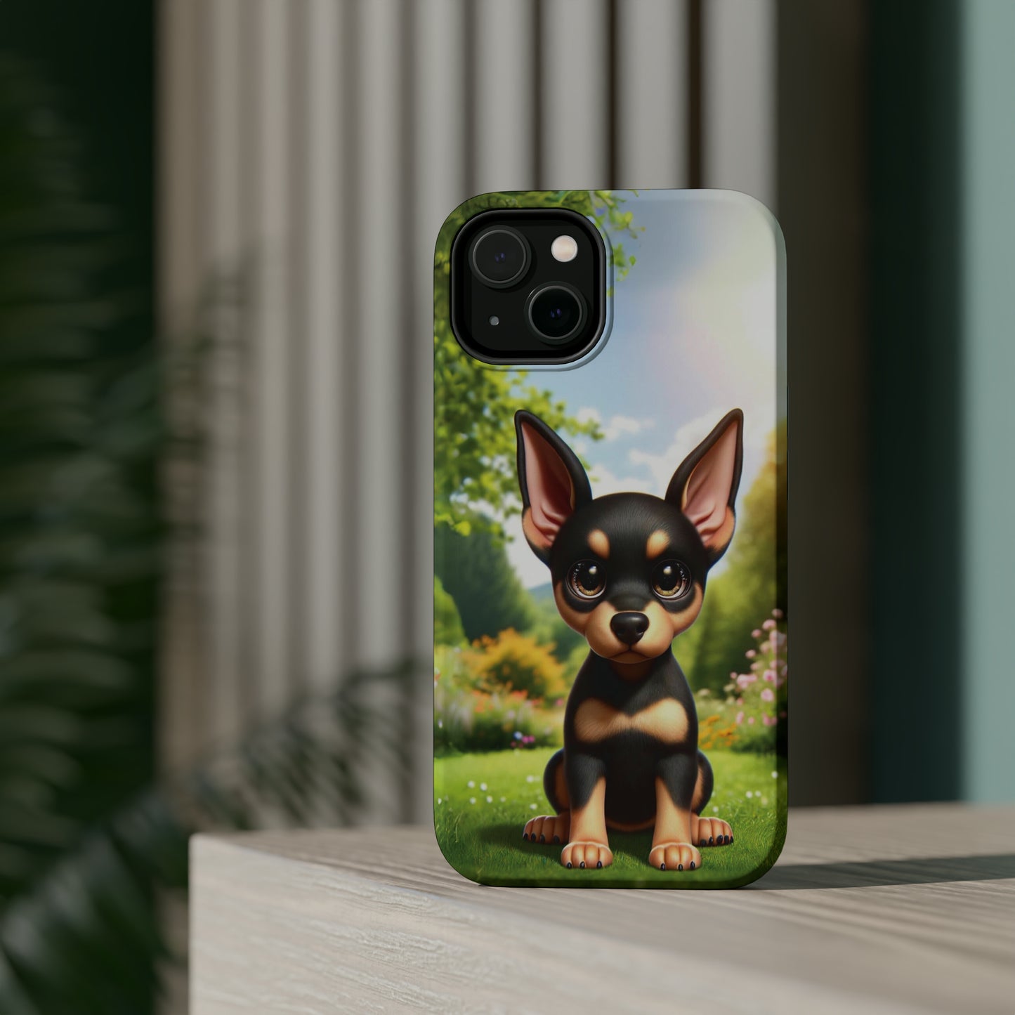 Kawaii Doberman iPhone Tough Case