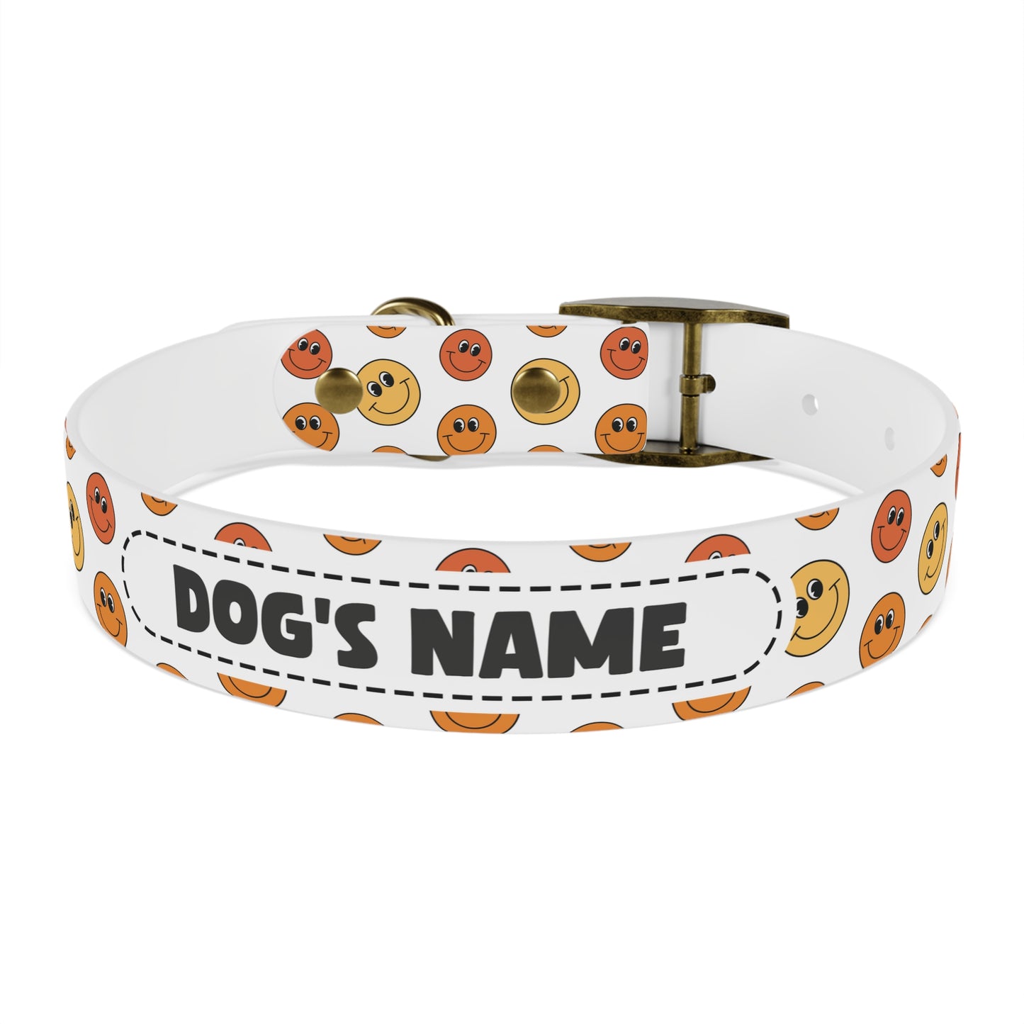 Groovy Emoji Pattern Dog Collar