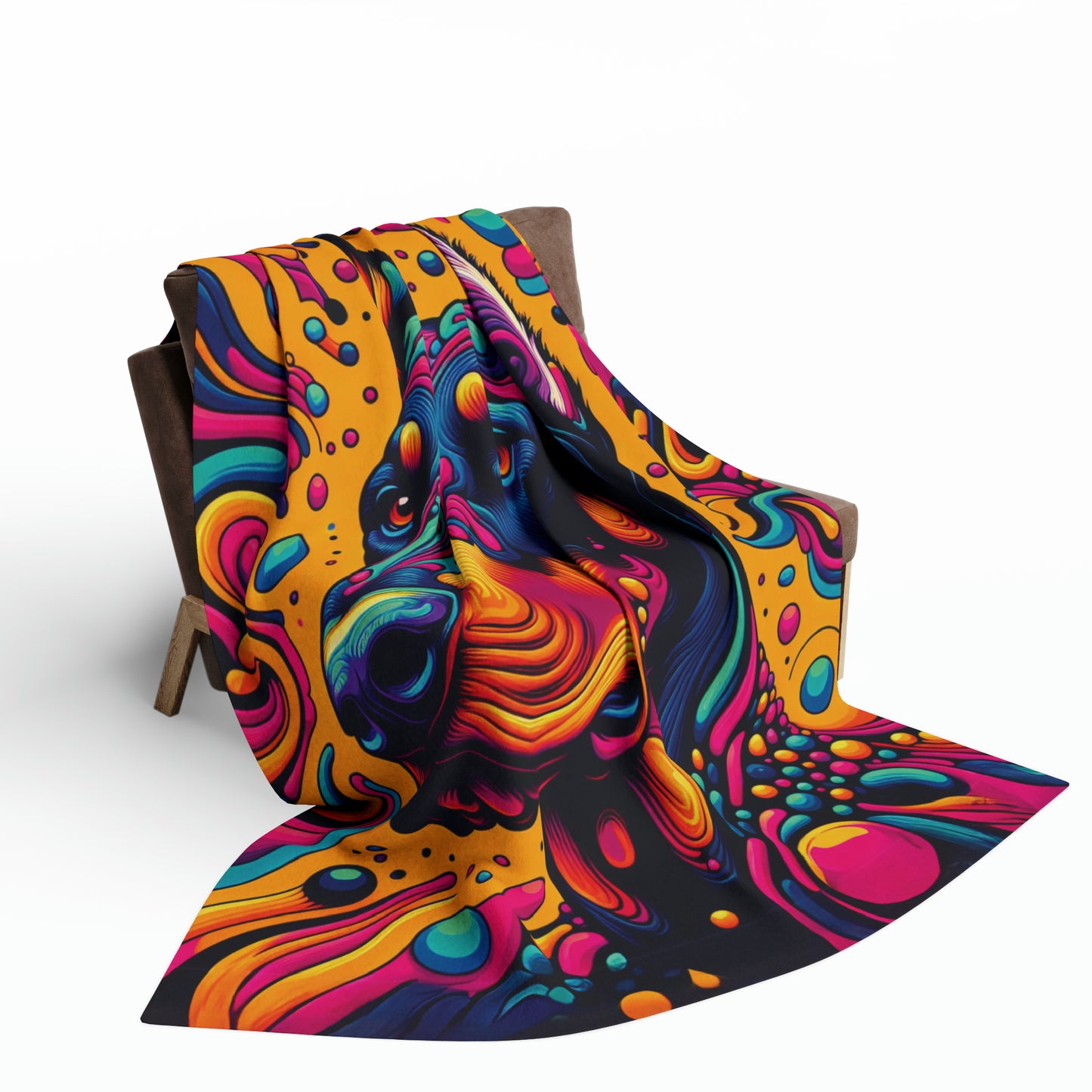 Vibrant Doberman Arctic Fleece Blanket