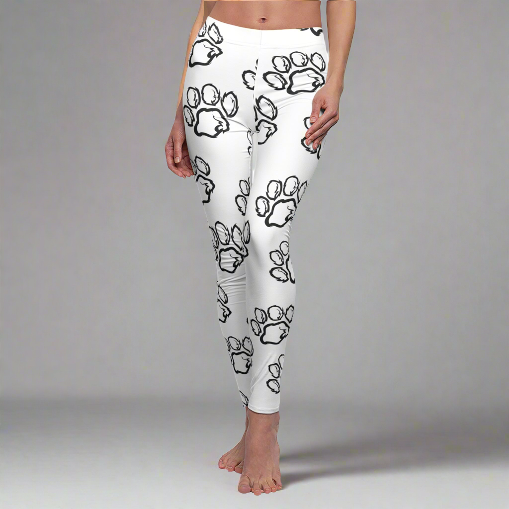 Monochrome Paws Galore leggings