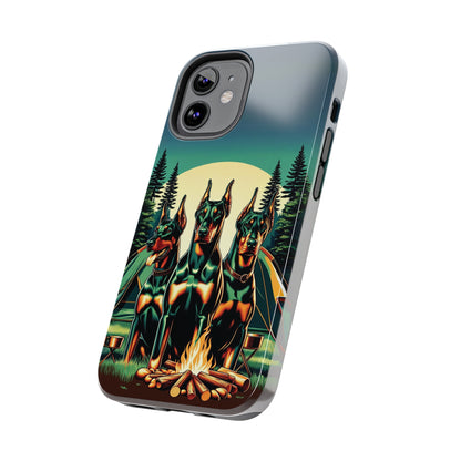 Campfire Dobermans Phone Case