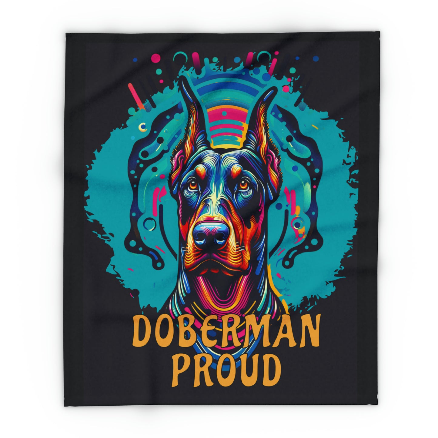 Doberman Proud Arctic Fleece Blanket