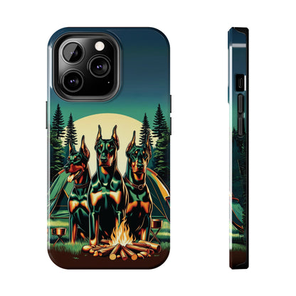 Campfire Dobermans Phone Case