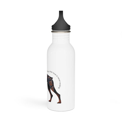 Fractal Doberman Stainless Steel Water Bottle