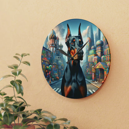 Metropolis Sentry Doberman Clock