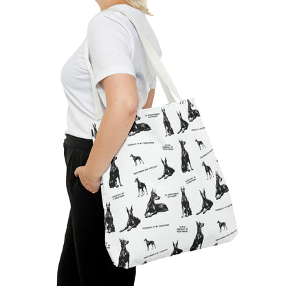 Doberman Quotes All Over Printed Tote Bag