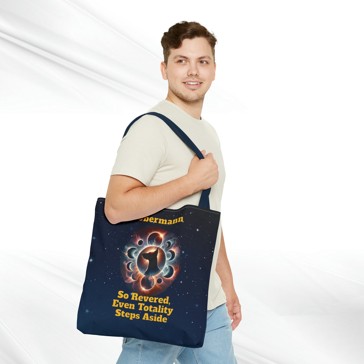 Cosmic Doberman All Over Printed Tote Bag