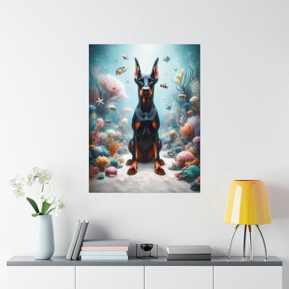 Doberman Marine Majesty Poster