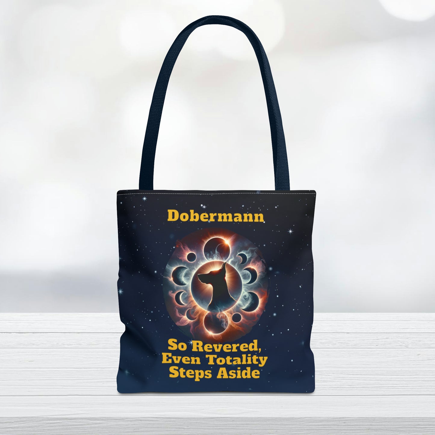 Cosmic Doberman All Over Printed Tote Bag