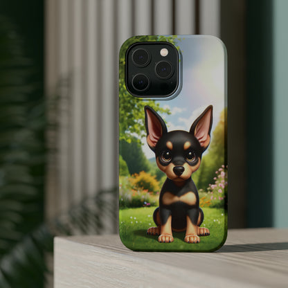 Kawaii Doberman iPhone Tough Case