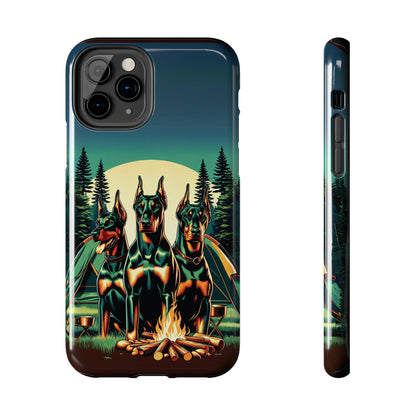 Campfire Dobermans Phone Case