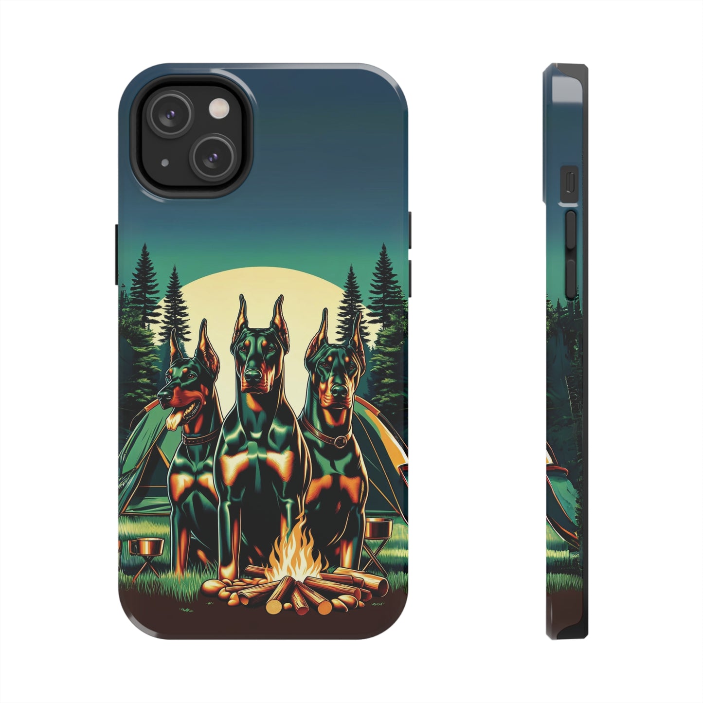 Campfire Dobermans Phone Case