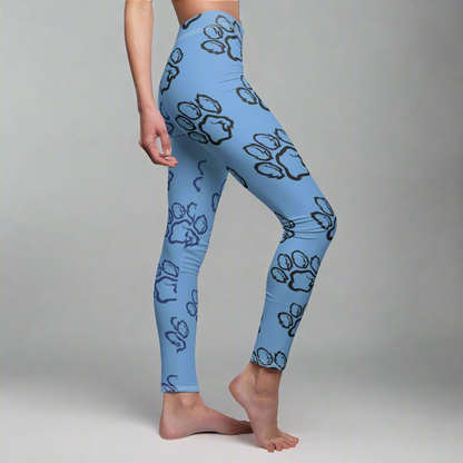 Blue Paw Print Passion Leggings