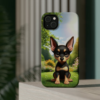 Kawaii Doberman iPhone Tough Case