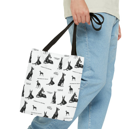 Doberman Quotes All Over Printed Tote Bag