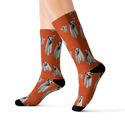 Doberman Ghost Socks in Dobie Orange