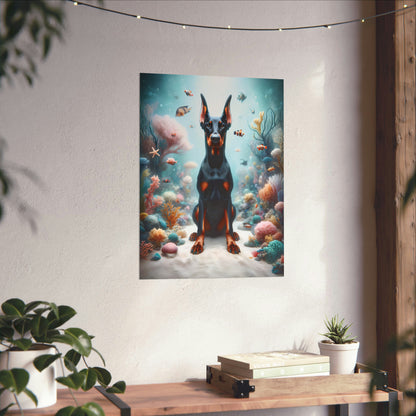 Doberman Marine Majesty Poster