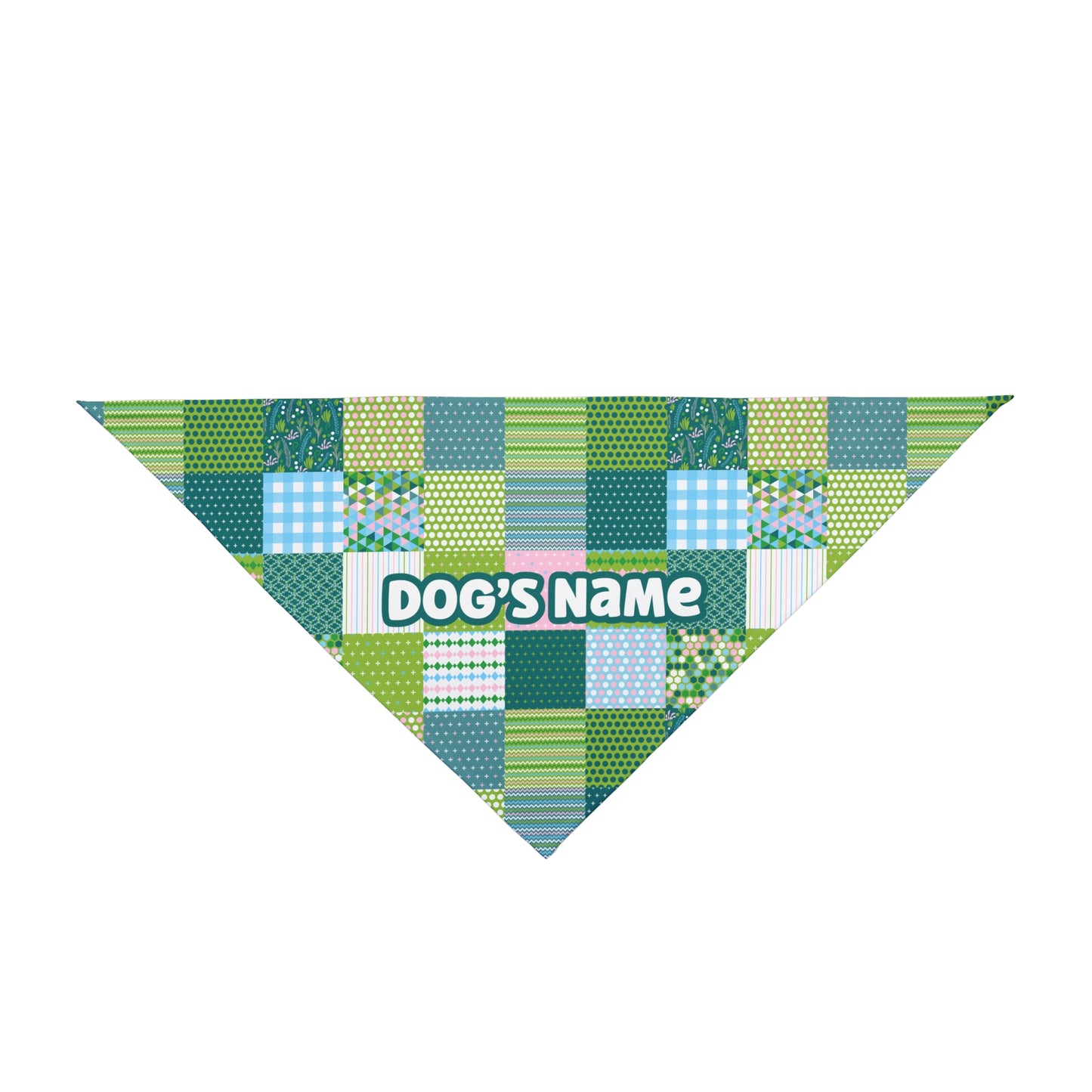 Patchwork Pizzazz Personalized Pet Bandana