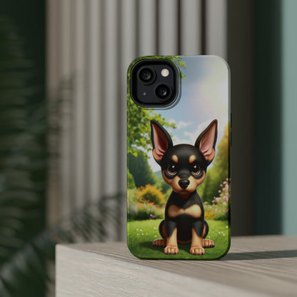 Kawaii Doberman iPhone Tough Case