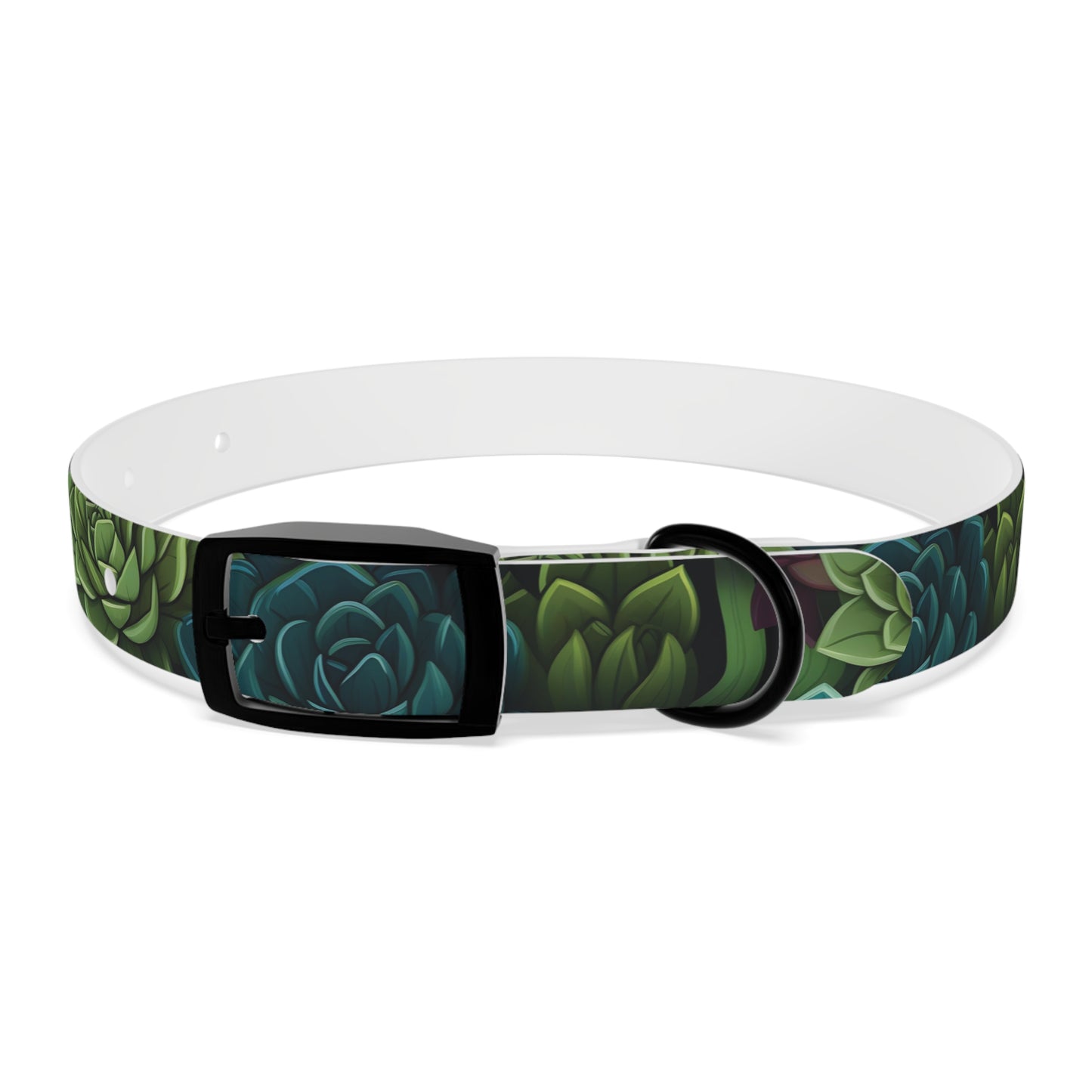 Succulent Oasis Personalized Dog Collar