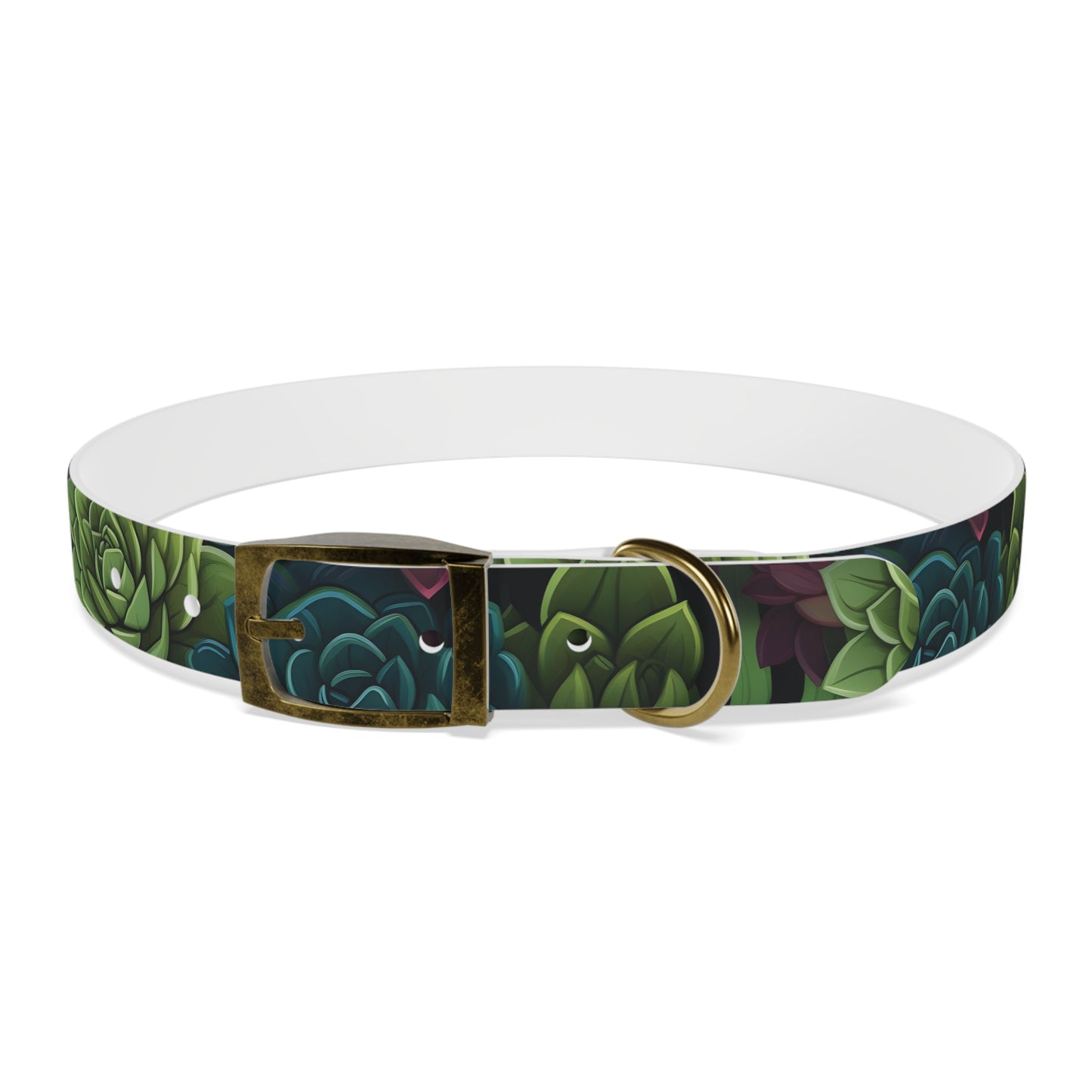 Succulent Oasis Personalized Dog Collar