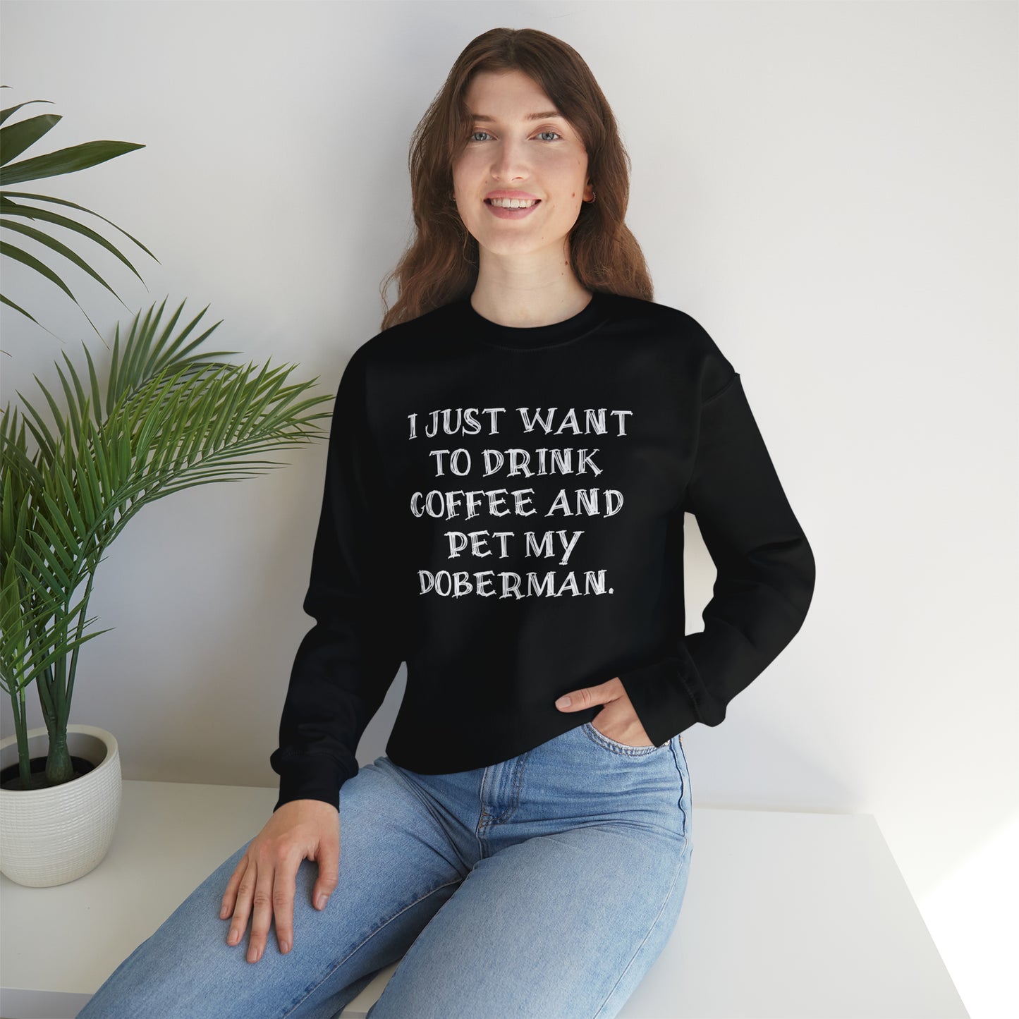 Coffee & Dobermans Crewneck Sweatshirt