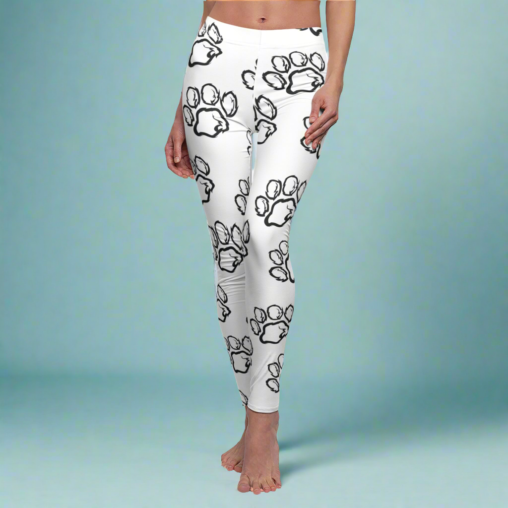 Monochrome Paws Galore leggings