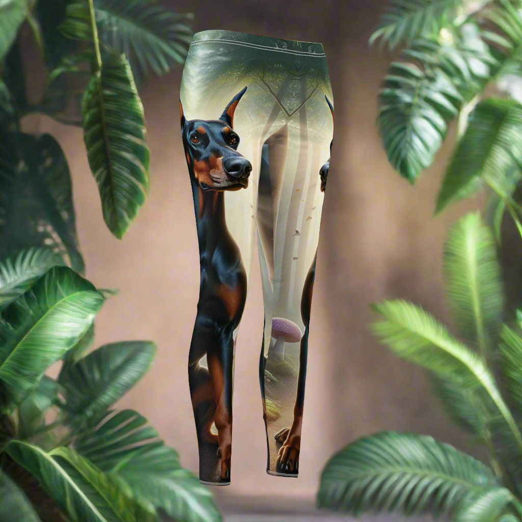 Majestic Doberman Forest Dream Leggings