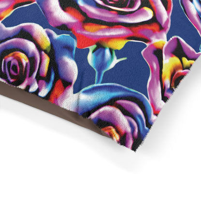 Psychedelic Rose Buds Dog Bed