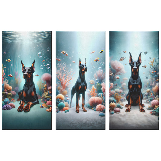 Dobie Under The Sea 3 Piece Canvas Set