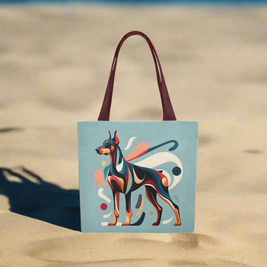 Abstract Doberman Canvas Tote Bag