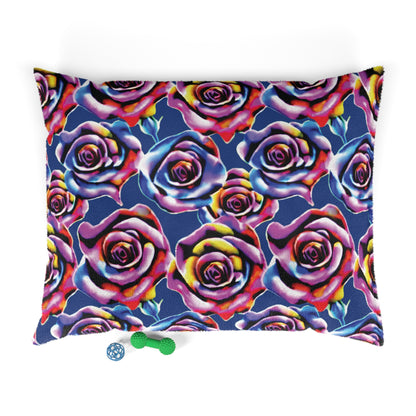 Psychedelic Rose Buds Dog Bed