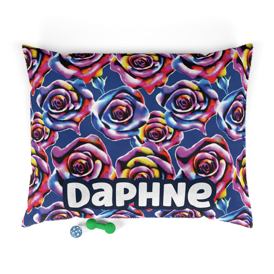 Psychedelic Rose Buds Dog Bed