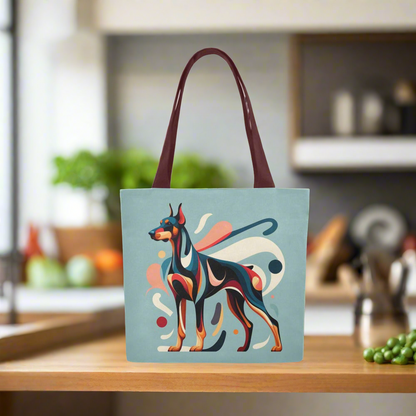 Abstract Doberman Canvas Tote Bag