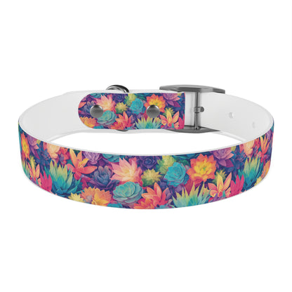 Personalized Pastel Succulents Dog Collar