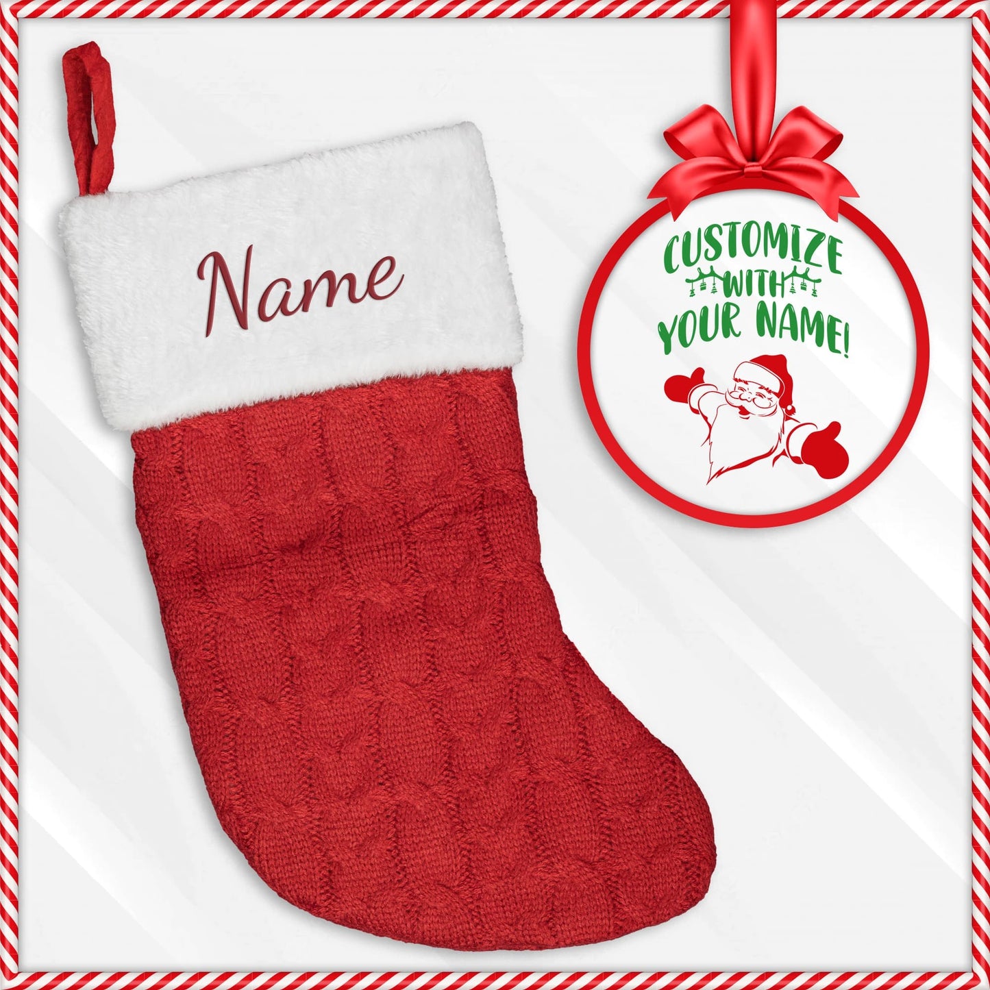 custom embroidered stocking