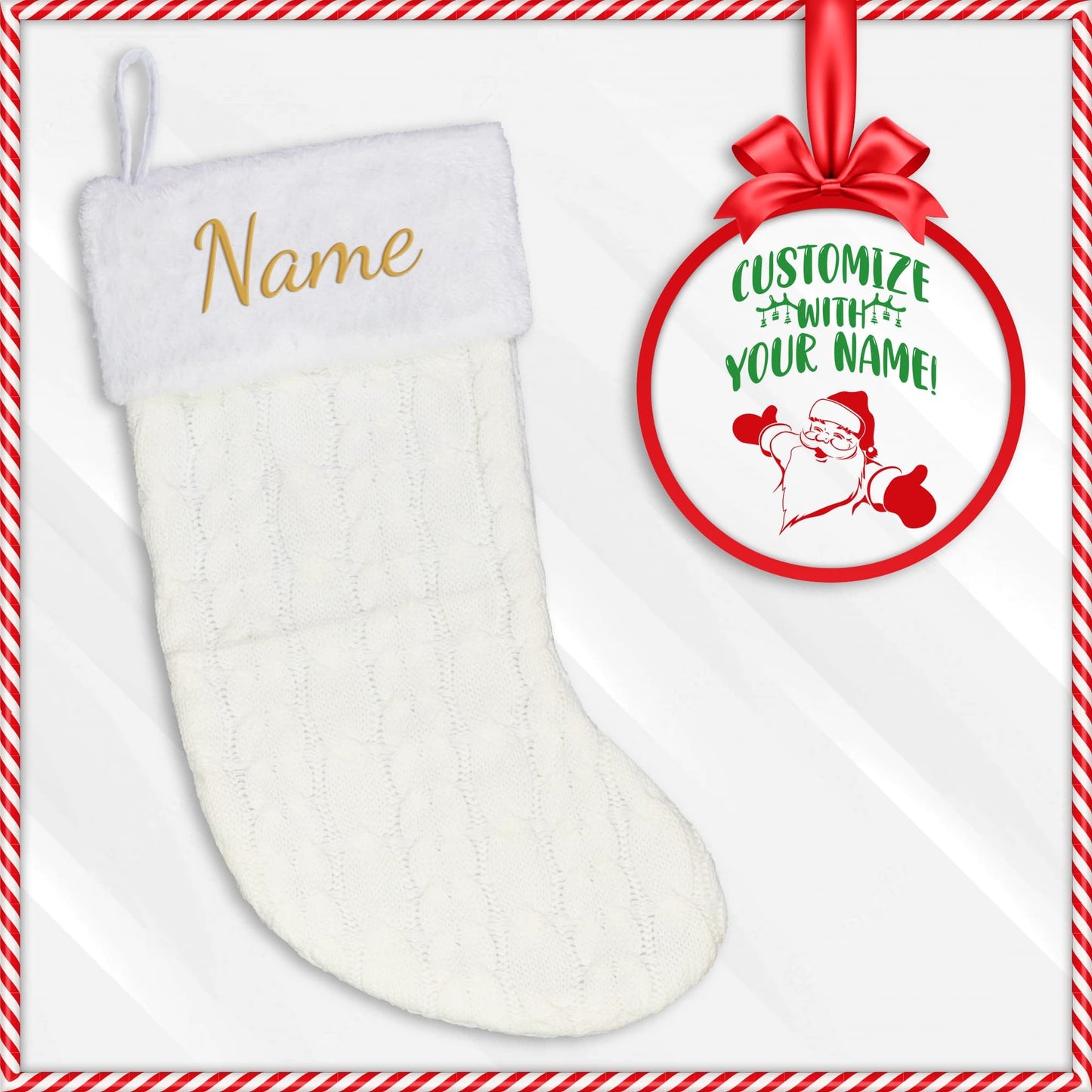 custom embroidered stocking